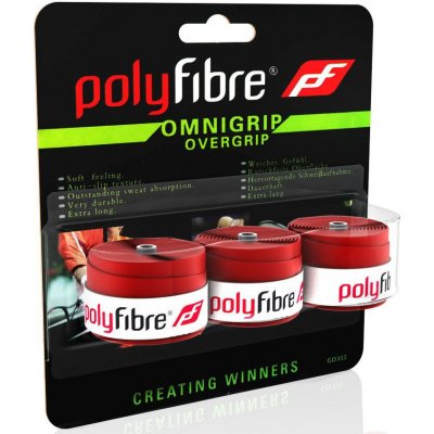 Polyfibre Omnigrip Overgrip 3ks red