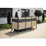 Westmann Planum 3 plechový 240 x 90 x 120 cm dřevo antracit – Sleviste.cz