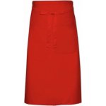 Link Kitchen Wear Kuchařská zástěra s kapsou keprová, praní na 60 °C červená, 70 x 120 cm X1000T – Zboží Mobilmania