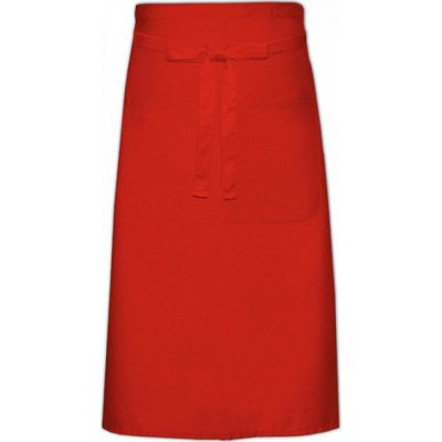 Link Kitchen Wear Kuchařská zástěra s kapsou keprová, praní na 60 °C červená, 70 x 120 cm X1000T – Zboží Mobilmania