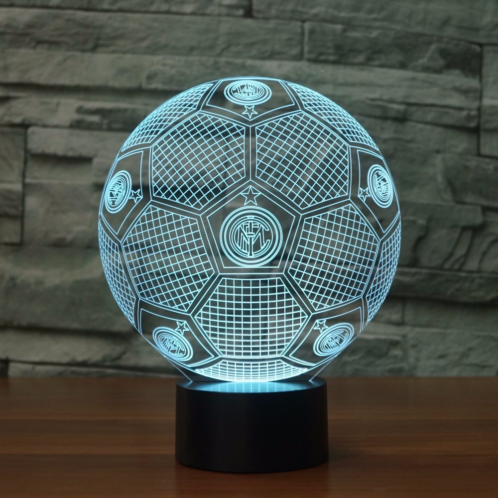 Beling Dětská lampa Inter Miláno lopta 7 barevná S238