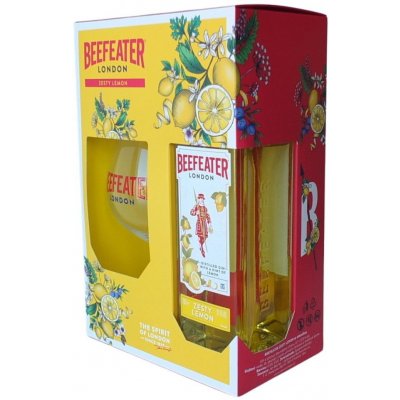 Beefeater Zesty Lemon 37,5% 0,7 l (dárkové balení 1 sklenice)