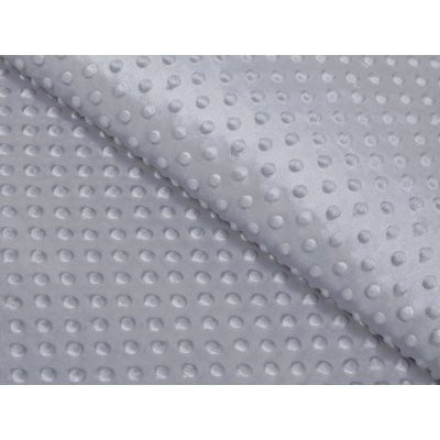 Dětská látka Minky 3D puntíky MKP-048 Šedá - šířka 150 cm – Zboží Dáma