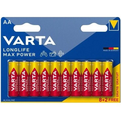 Varta Longlife Max Power AA 10ks 4706101410 – Zboží Mobilmania