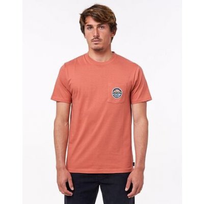 Rip Curl HORIZON BADGE TEE Dusty Mushroom – Zboží Mobilmania