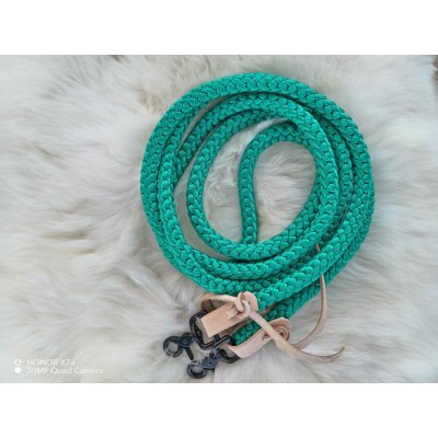 Horse life Jednodílné provazové otěže z kulatého lanazelená – Zboží Dáma