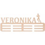 ČistéDřevo Dřevěný věšák na medaile běh Zvolte Žena – Zboží Dáma