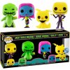 Sběratelská figurka Funko Pop! 4 Pack The Nightmare Before Christmas Jack Skellington Oogie Boogie Sally Zero BLKLT Special Edition