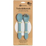 PETITE&MARS Příbor silikonový Take&Match Frosted Sky 6m+ – Zboží Mobilmania