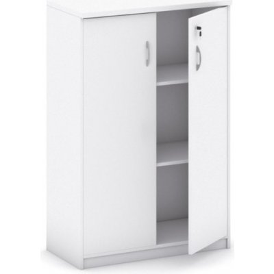 Mirelli Kancelářská skříň A+, 800 x 400 x 1200 mm, bílá – Zboží Mobilmania