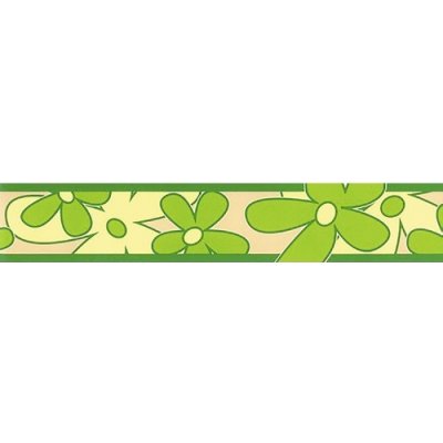 IMPOL TRADE 69044 Samolepící bordura květy zelené, rozměr 5 m x 6,9 cm – Hledejceny.cz