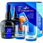 Dictador 20y 40% 0,7 l (dárkové balení 2 sklenice) – Hledejceny.cz