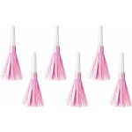 PartyDeco Trumpetky holografické s třásněmi 6ks růžové – Zboží Mobilmania
