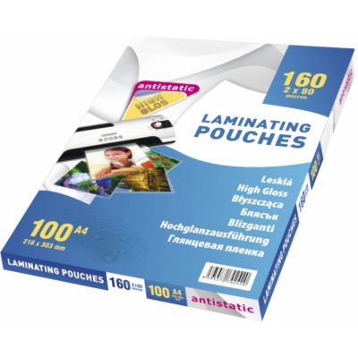 Laminovací fólie Premium - A4, 2x 80 mikronů, lesklé, 100 ks – Zboží Dáma