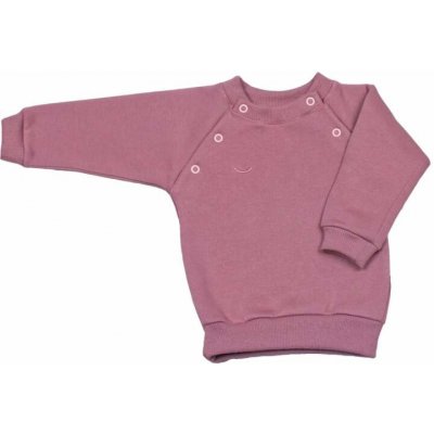 MKcool Kojenecká mikina druky z počesané teplákoviny MK2340 starorůžová – Zboží Dáma