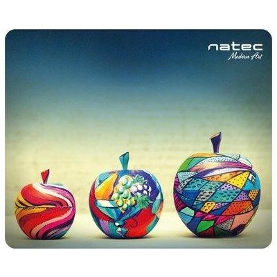 Podložka pod myš Natec Apples, černá, 220x180mm, NPF-1432