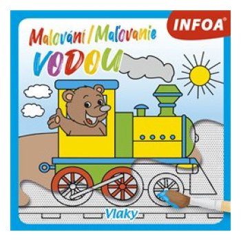 Malování vodou Vlaky