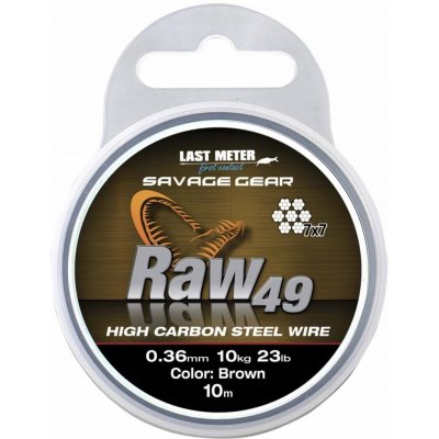 Savage Gear Raw49 10m 0,36mm 24lb Uncoated Brown – Zbozi.Blesk.cz