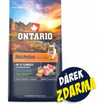 Ontario Mini & Medium Weight Control Turkey & Brown Rice 6,5 kg – Hledejceny.cz