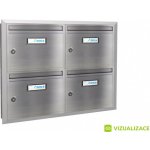 Poštovní schránka E-01 - pro zazdění s orámováním - NEREZ – Hledejceny.cz