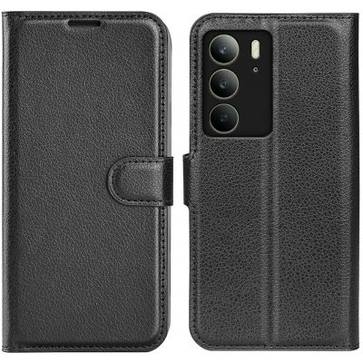 Litchi knížkové pouzdro na Realme C75 - černé – Zboží Živě