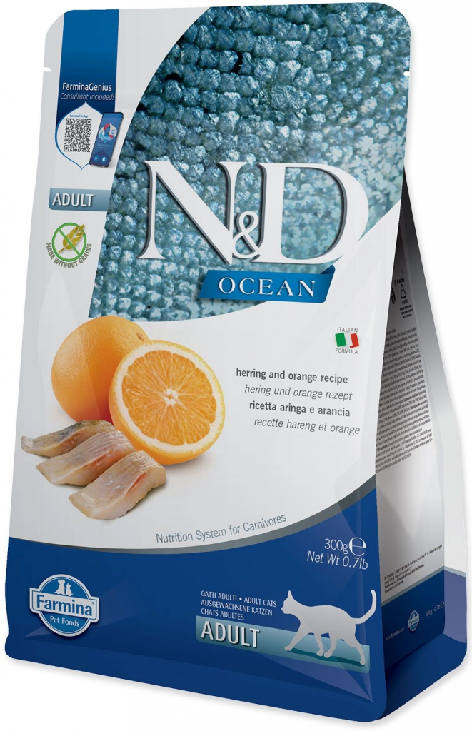 N&D Ocean Adult Cat Neutered Herring & Orange 0,3 kg