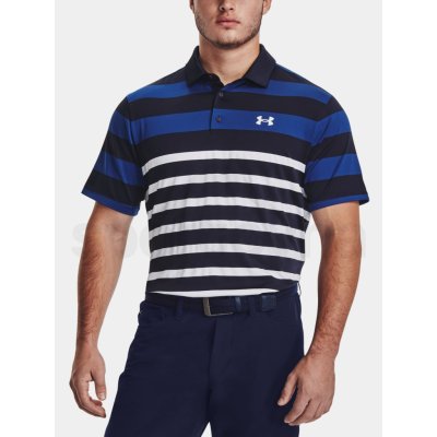 Under Armour pánské funkční tričko s krátkým rukávem PLAYOFF 3.0 STRIPE POLO 1378676-411 modré