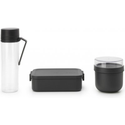 Snídaňový/obědový set Brabantia MAKE&TAKE SET/3ks tmavě šedý – Zboží Dáma