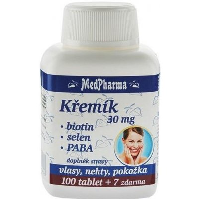 Medpharma Křemík 30 mg + Biotin + PABA 107 tablet
