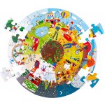 Bigjigs Toys Kulaté podlahové puzzle Čtyří roční období 50 dílků – Zboží Dáma