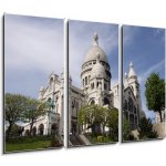 Obraz 3D třídílný - 105 x 70 cm - Sacré Coeur sacré coeur Paříž France – Hledejceny.cz