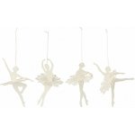Ib Laursen Závěsná papírová dekorace Ballerina – set 4 ks, bílá barva, papír – Hledejceny.cz