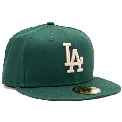New Era 59FIFTY MLB League Essential Los Angeles Dodgers Dark Green / Stone