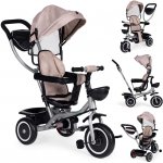 ECOTOYS 2v1 s otočným sedadlem a skládací stříškou béžová – Sleviste.cz