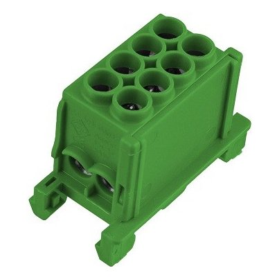Werit rozbočovací svorkovnice na DIN lištu 114-12510600-00 4x až 25 mm2 400V Zelená – Zboží Mobilmania