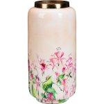 H & S COLLECTION Váza 15x30 cm s růžovými květinami KO-A67825400 – Hledejceny.cz