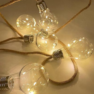 Řetěz Strend Pro Solar Bulb 10x LED tvar žárovky solární L-3,8m ST2172630 – Zboží Mobilmania