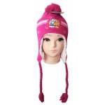 Exity KFT dívčí čepice tlapková patrola s copánky zimní růžová tmavá – Zboží Dáma