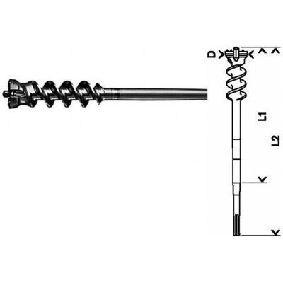 Průrazový vrták korunkový SDS-MAX, 55x850mm Bosch profi1618596458 – Hledejceny.cz