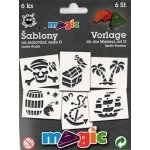 Magic šablony papírové 6 ks sada O PIRÁTI – Zbozi.Blesk.cz