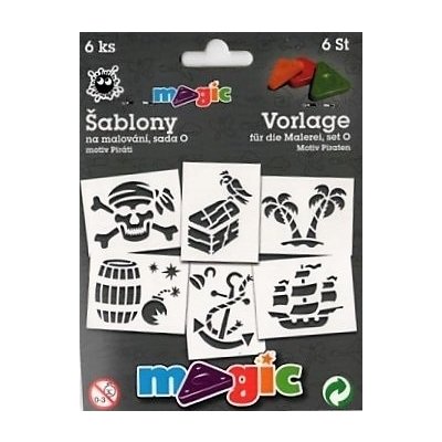 Magic šablony papírové 6 ks sada O PIRÁTI – Zbozi.Blesk.cz