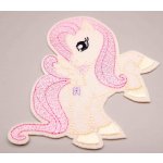 Nažehlovací záplata - Fluttershy My Little Pony - smetanová, růžová - rozměr 10 cm x 9,5 cm – Zbozi.Blesk.cz