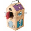 Dřevěná hračka Tender Leaf Toys domček so strašidlami Monster Lock Box 8 dverí s 8 rôznymi zámkami a 2 strašidlá TL8341