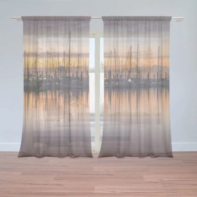 Sablio Záclony Večerní přístav: 2ks 150x250cm – Hledejceny.cz