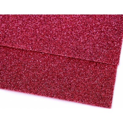 Pěnová guma Moosgummi 20x30cm, 750861 jednobarevná 14 růžová, tloušťka 1,9mm, s glitry