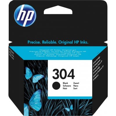 HP 304 originální inkoustová kazeta černá N9K06AE – Hledejceny.cz