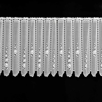 Brilltex žakárová vitrážová záclona 912, květnový vzor, bílá, výška 45cm (v metráži) – Hledejceny.cz