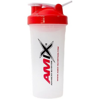 AMIX Shaker Bottle New , bílo-červená, 600ml