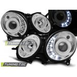 PŘEDNÍ SVĚTLA MERCEDES W211, E-CLASE, 2006-2009, LED DAYLIGHT, CHROM – Zboží Mobilmania