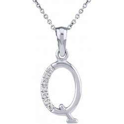 SILVEGO Stříbrný náhrdelník s přívěskem písmene Q ZT191003NQ